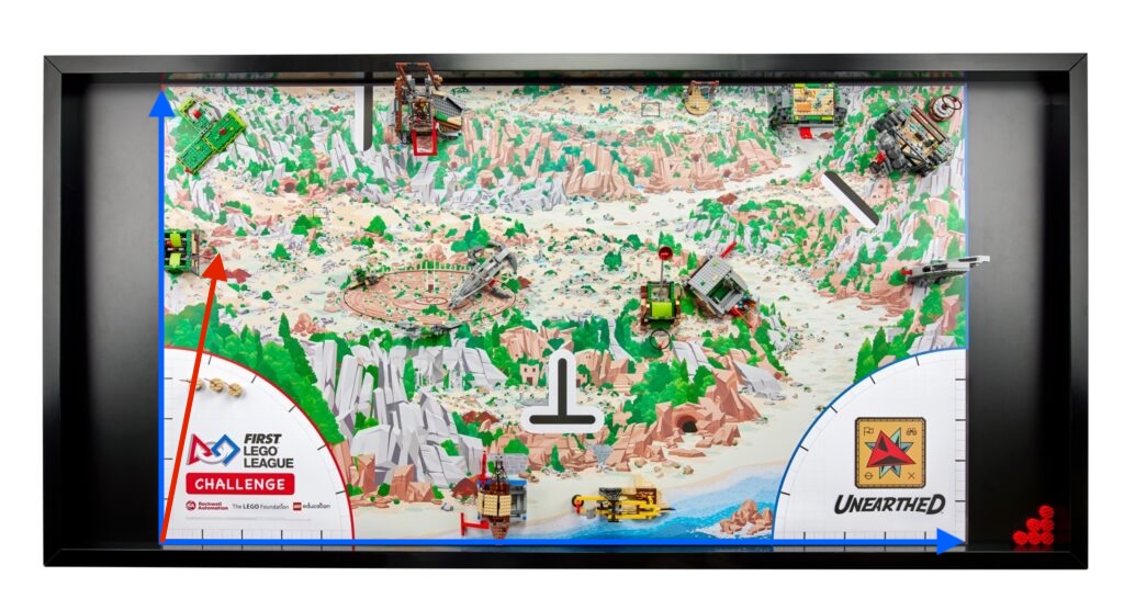 Alternative robot starting position showing strategic advantage of Python programming
